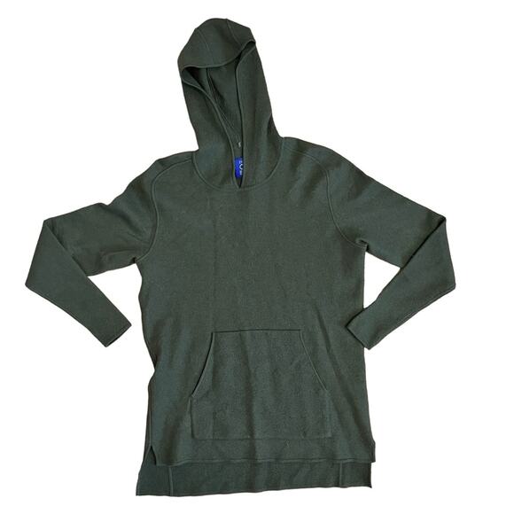 EFM-ENGINEERED FOR MOTION Converge Green Hooded Wool Pullover Sweater - Picture 3 of 11